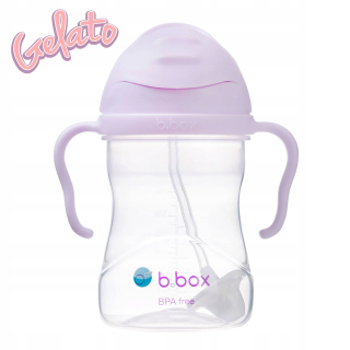 B.box Gelato fľaša so slamkou, fialová BB00518